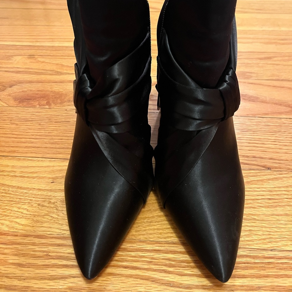 Diversion Morrison Bow Satin Booties - image 3